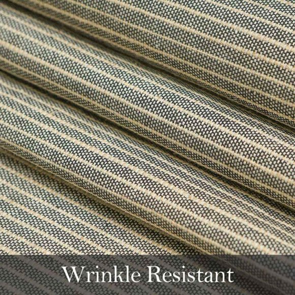 4pc Placemat Set Gray Striped Rustic Linen Reuseable Washable Eco-Friendly New - Picture 4 of 6